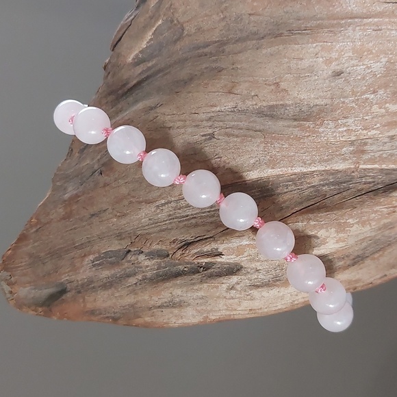 Rose Quartz Bracelet, Leather Artisan made by Rust Belt Raised - Picture 6 of 9